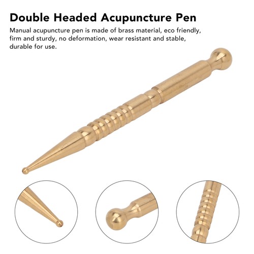 Manual Acupuncture Pen Meridian Body Eye Massager Pain Relief Therapy Brass NEW - Picture 4 of 12