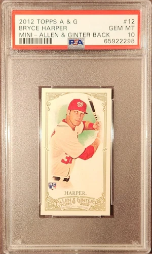 2012 Topps Mini Allen & Ginter #12 Bryce Harper Rc Psa 10 (Allen Ginter Back)