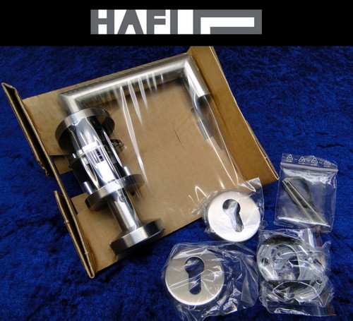 HAFI door hardware 224 WE/PZ stainless steel, FS-VK 9mm, C4 DIN Li/Re, door thickness 47-59mm - Picture 1 of 4