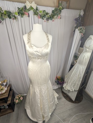 Abito da sposa a coda di pesce Emma Findley, taglia 10-12, abito a sirena - Foto 2 di 22