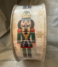 Nutcracker Ribbon Gold Wired 2-1/2  X 50 Yards Holiday Christmas Members Mark