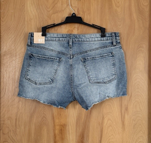 Kut From The Kloth Jane High Rise Shorts Incorporated Medium Wash Size 10 NWT - Picture 4 of 6