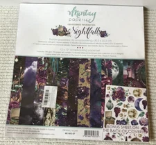 Mintay Papers 12 Double Sided 12X12 Scrapbooking Paper Set NIGHTFALL Papercraft