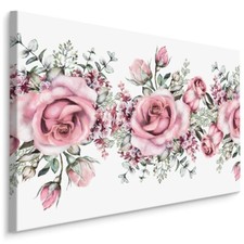 CANVAS Leinwand Bilder XXL Wandbilder BLUMEN Rosen gemalt Aquarell 1443