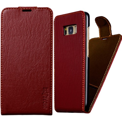 Leder Schutzhülle für Samsung A5 S7 S8 S9 Huawei P8 P10 P20 Apple iPhone 7 8 X - Picture 12 of 12