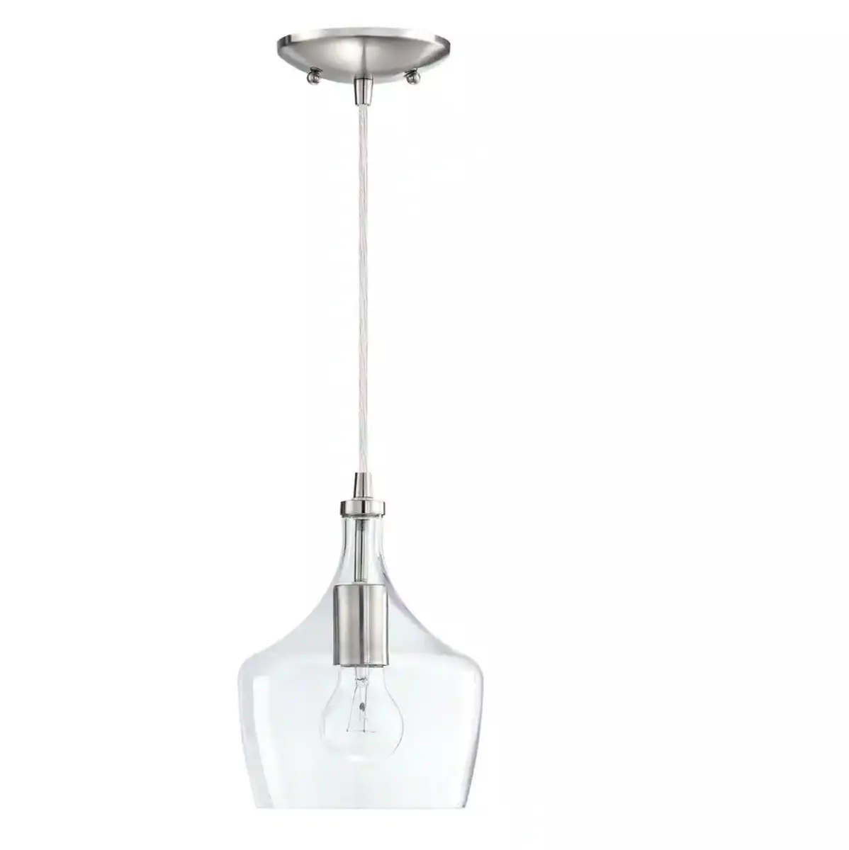 Brushed nickel teardrop pendant light deals