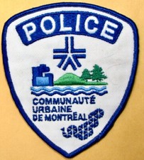 Montreal, Canada. Urban Police Patch. 4"X4". PP70.