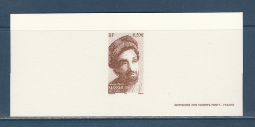 gravure épreuve  commandant Afghan Ahmad Shah Massoud   2003