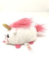 EUC 6” Ty Beanie Boos "Fluffy" the Unicorn Embroidered Features Pink Mane & Tail
