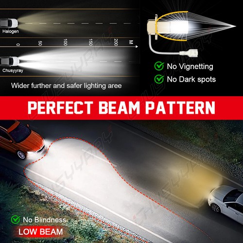 2X H3 Fog Light Bulbs 6500K Xenon White LED Conversion kit 110W - Picture 8 of 13