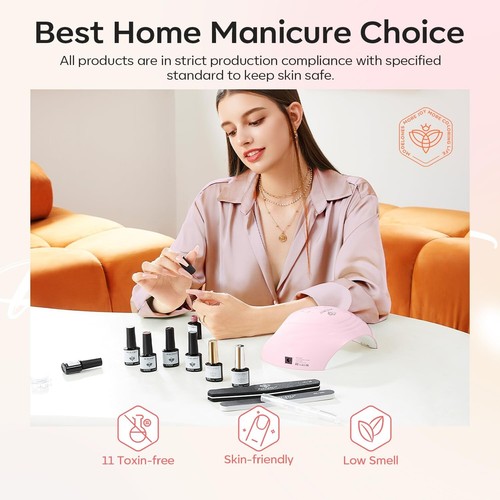 Holographic Glitter Cat Eye Gel Nail Polish Kit 6 Colors with Magnet Romantic Ra - Picture 5 of 44