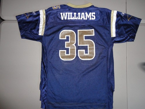 Blue St Louis Rams #35 Aeneas Williams NFL Football Screen Jersey Youth XL 18-20 - Bild 2 von 4