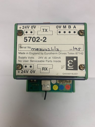 Eurotherm Drives Telex 5702-2 Microtach Terminal Rail Repetidor #12939 - Imagen 1 de 8