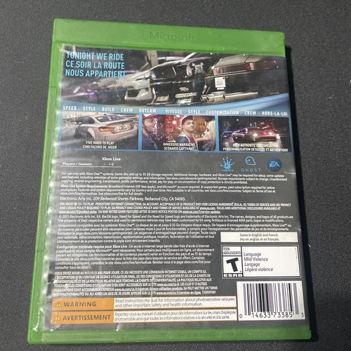 Need For Speed (Microsoft Xbox One, 2015, T) VIDEO GAME - EA - COMPLETE - Picture 3 of 3