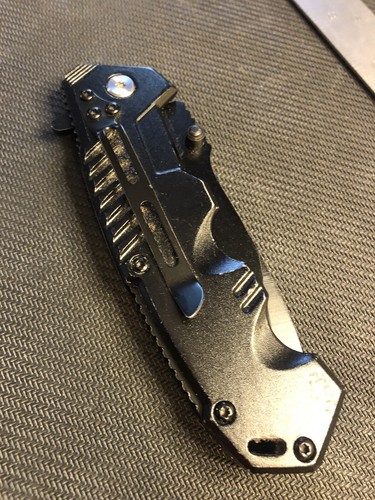2017 COLD STEEL Black Sable 3.6" Folding TECH KNIFE w. Assisted Open, Liner Lock - Picture 8 of 8
