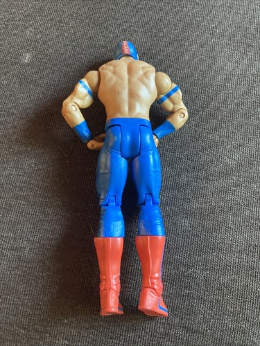 RAR Rey Mysterio WWE Mattel Basic Series Wrestling Figur 2010 blau rot WWF WCW - Bild 2 von 2
