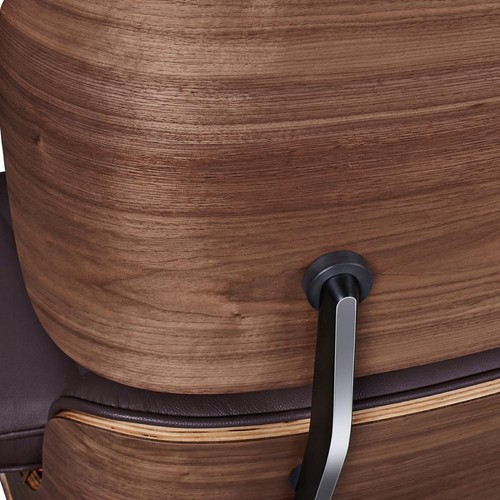 Mid-Century Modern Lounge Chair and Ottoman Genuine/Aniline Leather Armchair S/L - Picture 82 of 155