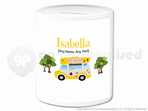 Personalisiertes Geschenk Eiswagen Spardose Kegel Schaufel Fahrer Verkäufer Geschenk #4 - Bild 1 von 4