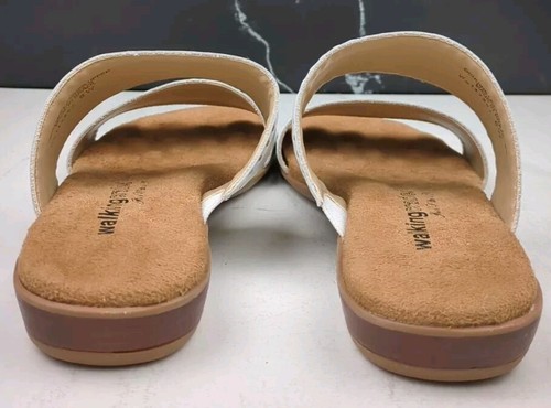 Walking Cradles Womens White Slip On Slide Sandals 6M - Picture 8 of 14