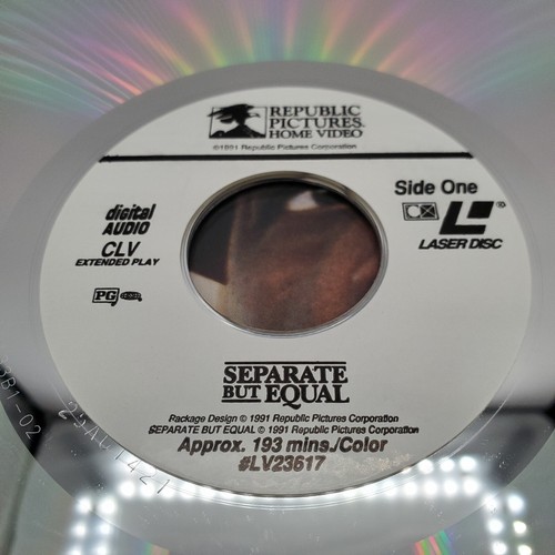 Separate But Equal Laserdisc Movie 3 Sides Sidney Poitier Burt Lancaster PG 1991 - Picture 14 of 24