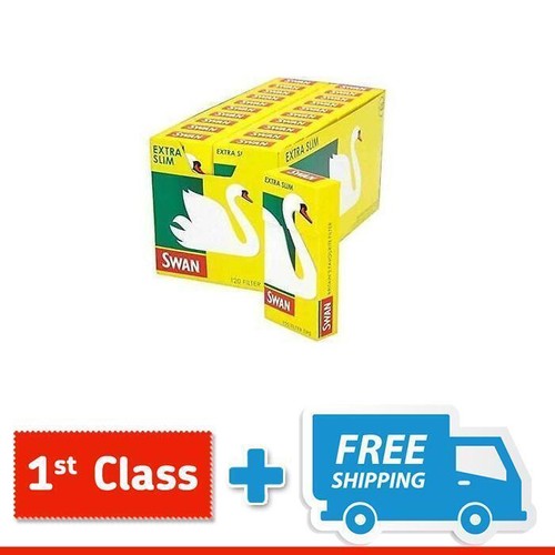 FULL BOX (20) x Swan Extra Slim Cigarette Smoking Filter Tips 120 tips per pack - Picture 5 of 7