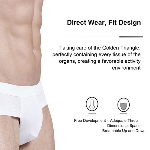 Men Underwear Cup Soft Lightweight Breathable Circumcision Protective Cup Briefs - Picture 8 of 12