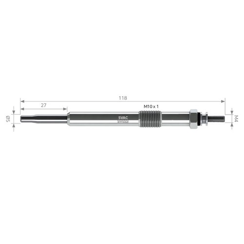 4x Glow Plug Pencil for Fiat Scudo Ulysse 11 Volt 9651583680 - Picture 3 of 4