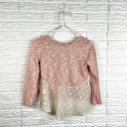 Suéter tejido Knit Works para niñas con estrás adornado corazón encaje espalda talla XL - Imagen 5 de 5