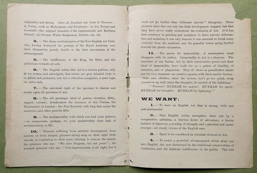 RARE! Futurism, manifesto 1914; Marinetti, Nevinson: Vital English Art - Picture 3 of 16
