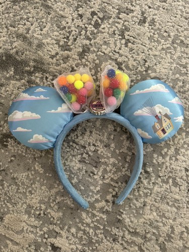 Blaue Pixar UP Traube Soda Cap Ballons selten Stirnband Minnie Ohren - Bild 1 von 2