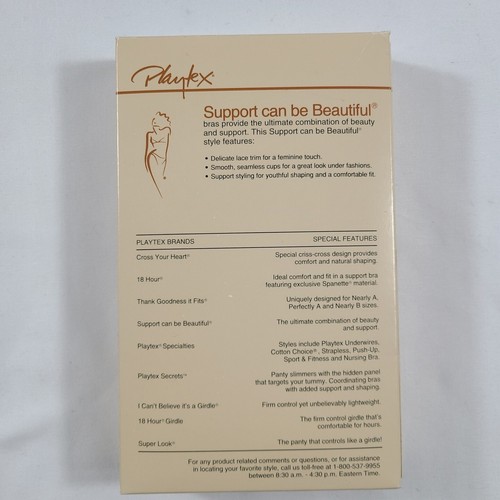 Vintage Playtex Support Can Be Be Be Beautiful BH NEU 702 im Paket 34C weiß - Bild 3 von 5