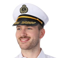 Captain Hat Navy Sailor Fancy Dress Boat Yacht Skipper Hat Costume Cosplay Ship