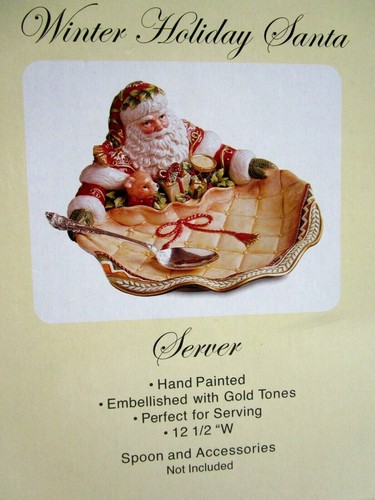 FITZ & FLOYD..WINTER HOLIDAY..SANTA..CHRISTMAS..SERVING..PLATTER..DISH..LARGE - Picture 5 of 6