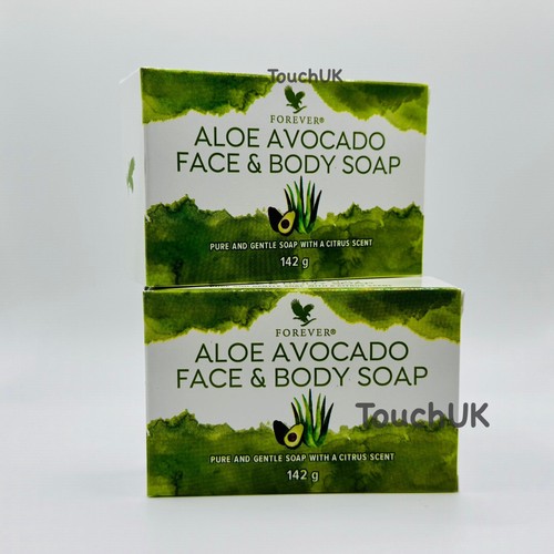 Forever Living 2 × ALOE AVOCADO FACE & BODY SOAP 142g Brandneu