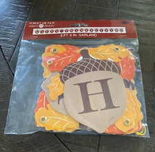 Forget Me Not American Greetings Happy Thanksgiving 5’6” Garland Acorn/Leaf NIP