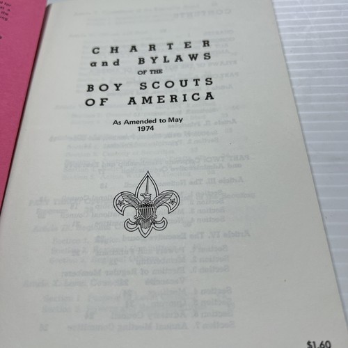 Charter and Bylaws of the BSA Paperback 1974 History of Scouting BS-982 - Picture 6 of 14