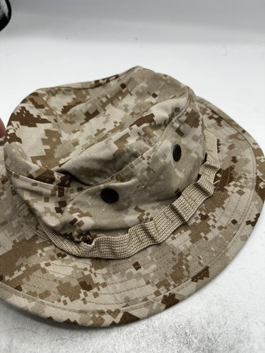 NUEVA USMC MCCUU Cubierta Campo Desierto MARPAT Combate Boonie Cubierta Talla Mediana - Imagen 5 de 7