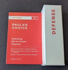 NIB Paula’s Choice Defense Hydrating Gel to Cream Face Cleanser 30ml Travel Size