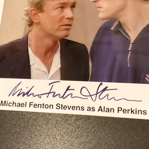 Foto firmada a mano de Michael Fenton Stevens 8x10, autógrafo solo idiotas genial (C) - Imagen 3 de 5