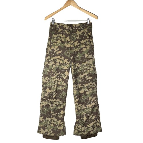 Burton Pants Boys Large Green Camo DRYRIDE Insulated Ski Snowboard