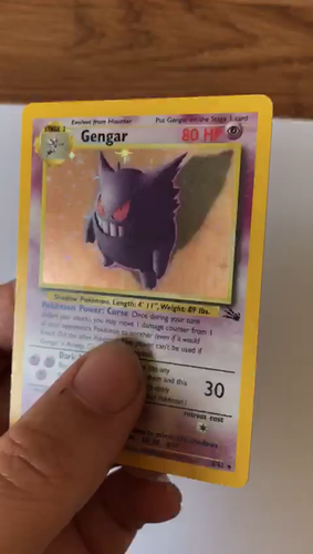 Pokemon TCG Rare Holo Fossil Gengar 5/62 NM - MINT Condition WOTC Unlimited - Video 1 of 1