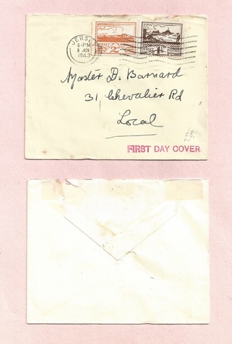 JERSEY CHANNEL IS. 8 JUN 1943 FDC 1.5d & 2d OCCUPATION VIEWS FDC