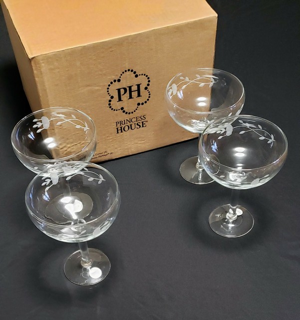 Princess House Heritage Margarita Glasses (set of 4) 3650 for sale