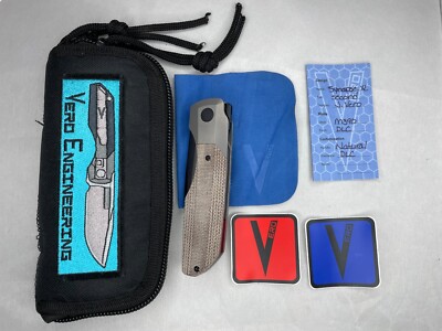 RARE Vero Engineering Synapse 2 XL Natural Micarta M390 Belt DLC NEW