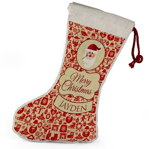 Medias de Navidad personalizadas regalo niño niña Santa bolsa de medias Navidad 16 - Imagen 9 de 11