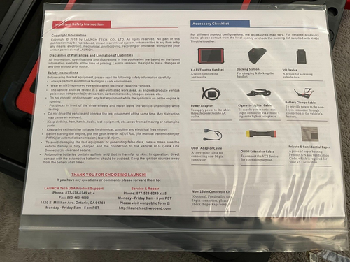 Herramienta de diagnóstico de escáner automático profesional con acelerador Launch USA X431 con accesorio - Imagen 10 de 11