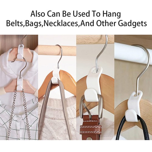 25pcs Space Saver Clothes Hanger Connector Hook Cascading Closet Clip Organizer - Picture 6 of 9