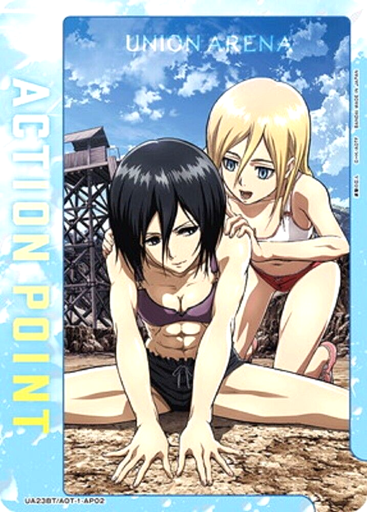 Union Arena Card Attack on Titan Mikasa AP Action Point Rare