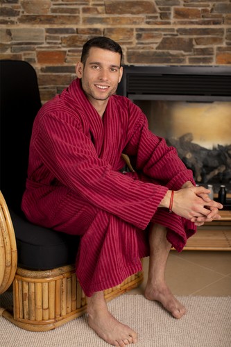Luxury Bathrobe Men Women, Terry Cloth / Towelling Bath Robe 100% Combed Cotton - Picture 49 of 53