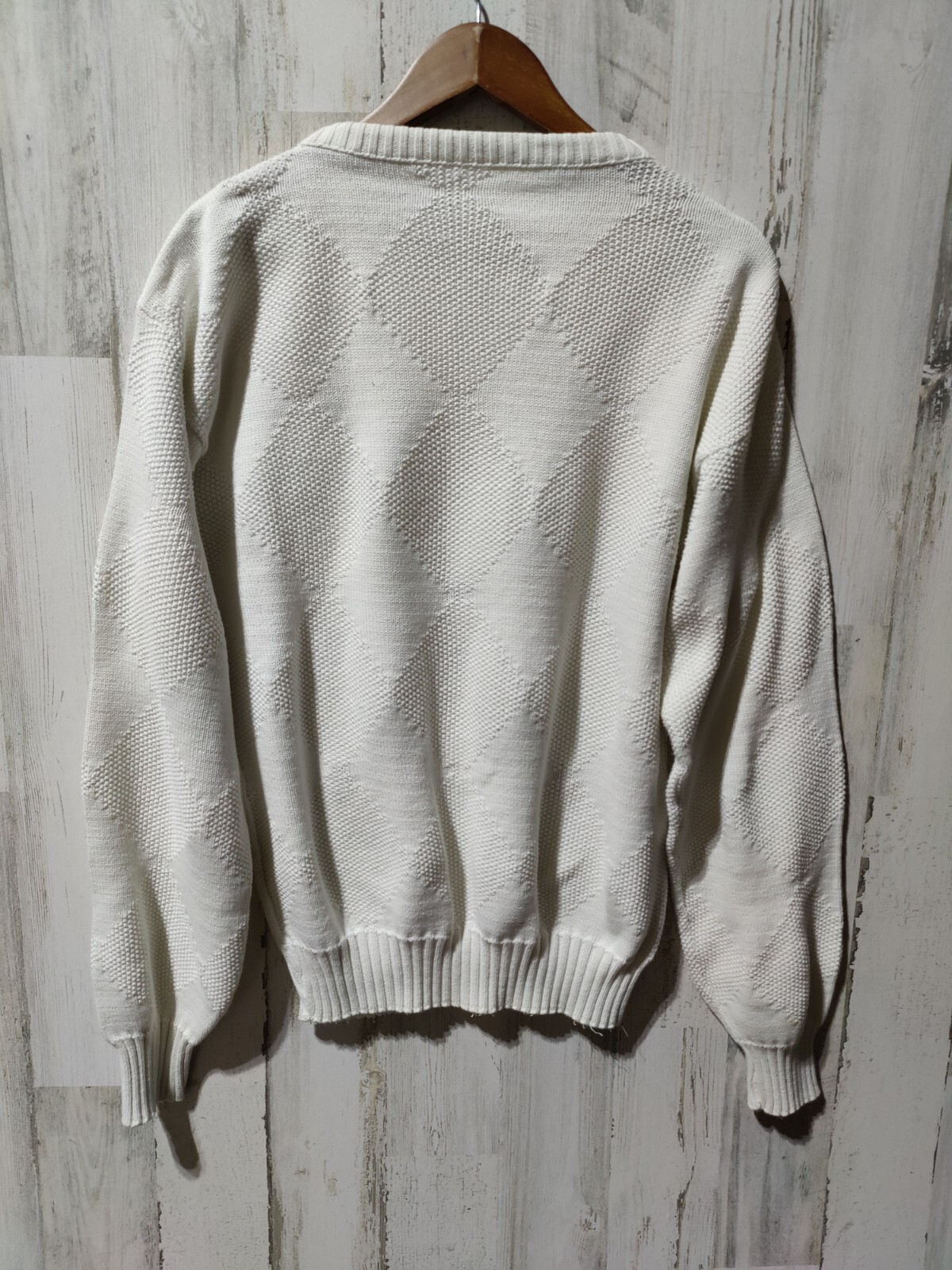 Geometric Color Blocks Patterned Knit Sweater Men… - image 3